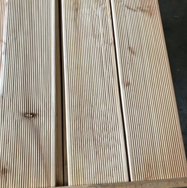 Siberian Larch Decking - Ribbed Profile